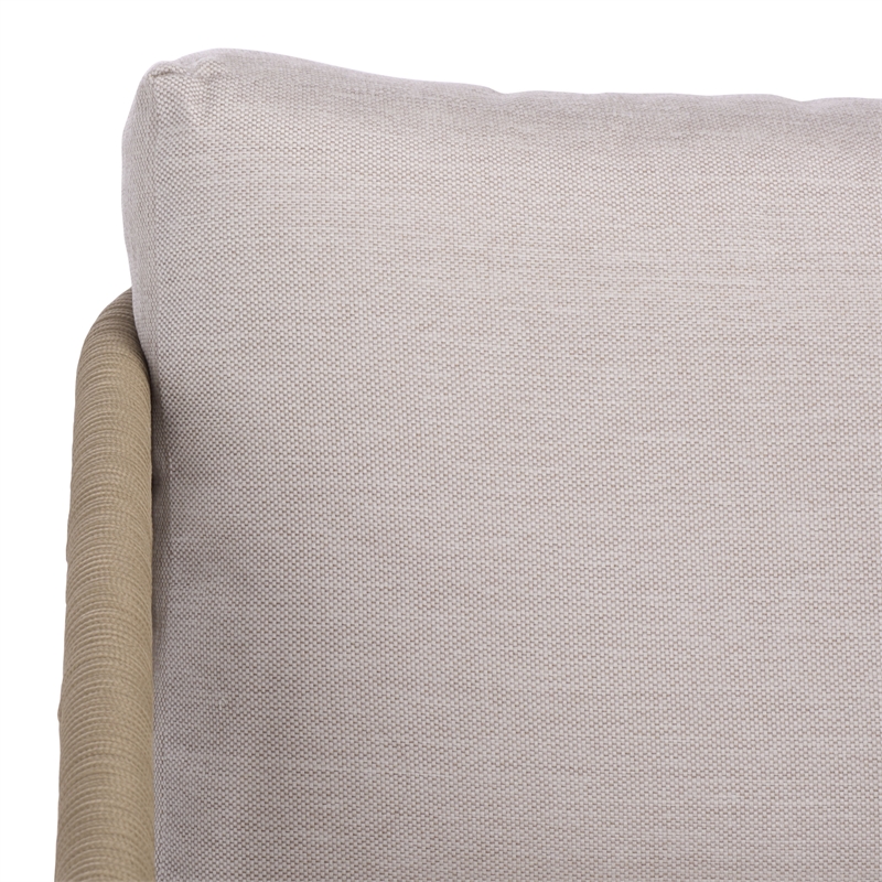 Safavieh Franklyn Rope and Aluminum Patio Chair in Tan / Beige