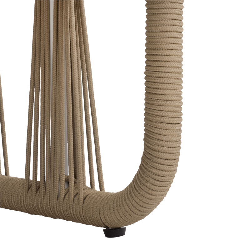 Safavieh Franklyn Rope and Aluminum Patio Chair in Tan / Beige