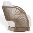 Safavieh Adelandra Swivel Outdoor Aluminum Chair in Light Gray / White