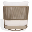Safavieh Adelandra Swivel Outdoor Aluminum Chair in Light Gray / White