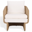 Safavieh Giuseppe Rattan and Metal Weaving Chair in Natural / White