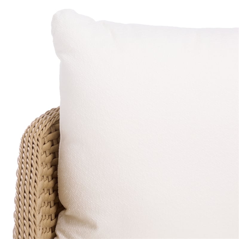 Safavieh Giuseppe Rattan and Metal Weaving Chair in Natural / White