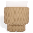 Safavieh Giuseppe Rattan and Metal Weaving Chair in Natural / White
