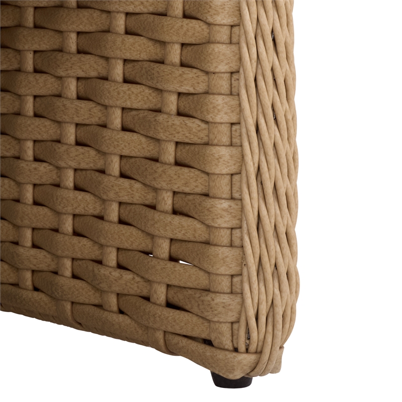 Safavieh Giuseppe Rattan and Metal Weaving Chair in Natural / White