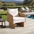 Safavieh Giuseppe Rattan and Metal Weaving Chair in Natural / White