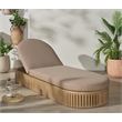 Safavieh Arielle Eucalyptus Wood Sun Lounger in Natural / Brown