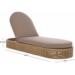 Safavieh Arielle Eucalyptus Wood Sun Lounger in Natural / Brown
