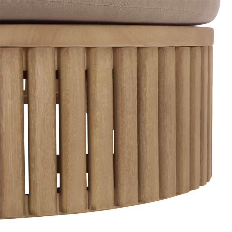 Safavieh Arielle Eucalyptus Wood Sun Lounger in Natural / Brown