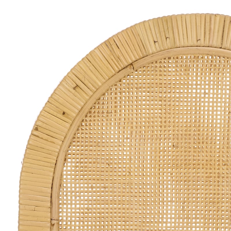 Safavieh Tojo Cane Roundback Wood Dining Chair in Natural / White