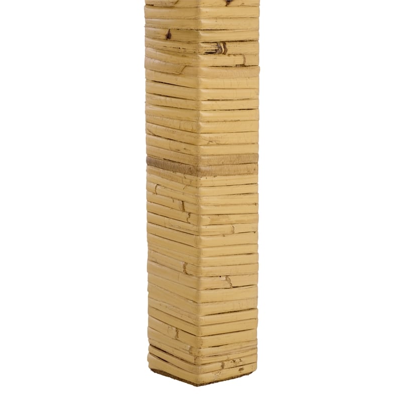 Safavieh Tojo Cane Roundback Wood Dining Chair in Natural / White