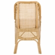 Safavieh Alina Rattan and Fabric Dining Chair w/ Cushion in Natural / White