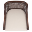 Safavieh Alina Rattan and Fabric Dining Chair w/ Cushion in Brown / White