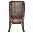 Safavieh Alina Rattan and Fabric Dining Chair w/ Cushion in Brown / White