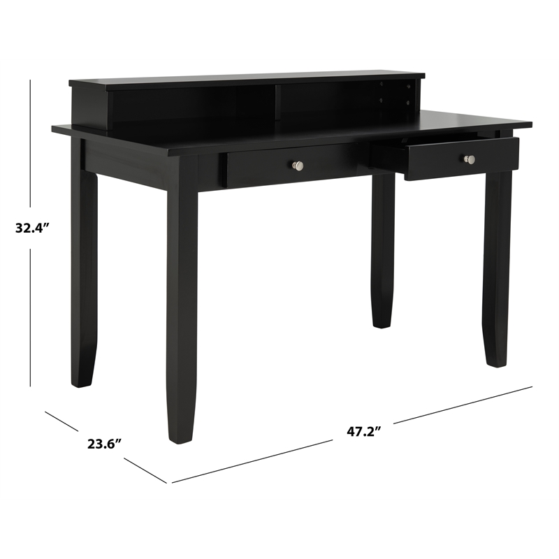 Safavieh Winsome 2 Drawer Wood Desk in Black