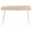 Safavieh Jorja 1 Drawer 1 Shelf Wood and Metal Desk in Natural / White