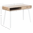 Safavieh Jorja 1 Drawer 1 Shelf Wood and Metal Desk in Natural / White