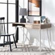 Safavieh Jorja 1 Drawer 1 Shelf Wood and Metal Desk in Natural / White