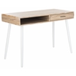Safavieh Jorja 1 Drawer 1 Shelf Wood and Metal Desk in Natural / White