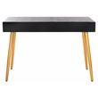 Safavieh Jorja 1 Drawer 1 Shelf Wood and Metal Desk in Black / Gold
