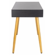Safavieh Jorja 1 Drawer 1 Shelf Wood and Metal Desk in Black / Gold