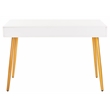 Safavieh Jorja 1 Drawer 1 Shelf Wood and Metal Desk in White / Gold