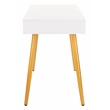 Safavieh Jorja 1 Drawer 1 Shelf Wood and Metal Desk in White / Gold