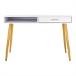 Safavieh Jorja 1 Drawer 1 Shelf Wood and Metal Desk in White / Gold