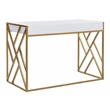 Safavieh Elaine 1 Drawer Wood Desk in White / Gold