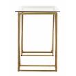 Safavieh Theresa Glass Top and Iron Desk in Clear / Gold