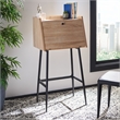 Safavieh Xander Modern Wood and Metal Secretary Desk in Natural / Black