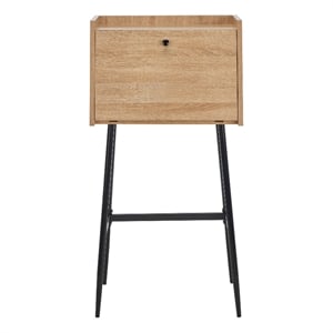 Safavieh Xander Modern Wood and Metal Secretary Desk in Natural / Black
