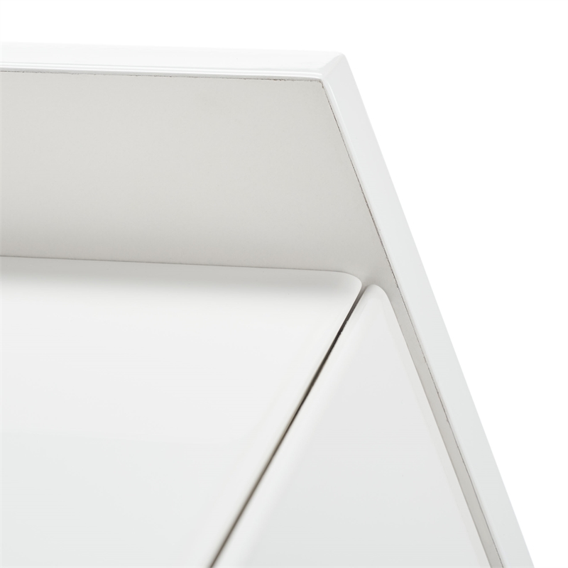 Safavieh Xander Modern Wood and Metal Secretary Desk in White / White