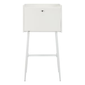 Safavieh Xander Modern Wood and Metal Secretary Desk in White / White
