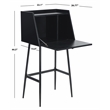 Safavieh Xander Modern Wood and Metal Secretary Desk in Black