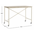 Safavieh Callie Rolling Wood and Metal Desk in Brown / Cream