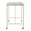 Safavieh Callie Rolling Wood and Metal Desk in Brown / Cream