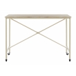 Safavieh Callie Rolling Wood and Metal Desk in Brown / Cream