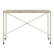 Safavieh Callie Rolling Wood and Metal Desk in Brown / Cream