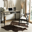 Safavieh Alan 1 Drawer 1 Shelf Wood and Metal Desk  in Brown / Black
