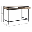 Safavieh Alan 1 Drawer 1 Shelf Wood and Metal Desk  in Brown / Black