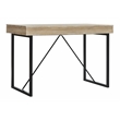 Safavieh Hilton 3 Drawer Wood and Metal Desk in Brown / Black