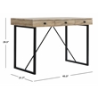 Safavieh Hilton 3 Drawer Wood and Metal Desk in Brown / Black