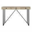 Safavieh Hilton 3 Drawer Wood and Metal Desk in Brown / Black