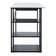 Safavieh Xyla 3 Shelf Glass Top and Metal Desk in White / Black