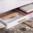 Safavieh Elodie 1 Drawer Wood and Metal Desk in White / Gold