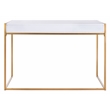 Safavieh Elodie 1 Drawer Wood and Metal Desk in White / Gold