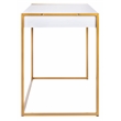 Safavieh Elodie 1 Drawer Wood and Metal Desk in White / Gold