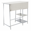 Safavieh Hayden 3 Shelf Wood and Metal Standing Desk in White / Chrome