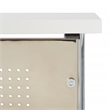 Safavieh Hayden 3 Shelf Wood and Metal Standing Desk in White / Chrome