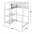 Safavieh Hayden 3 Shelf Wood and Metal Standing Desk in White / Chrome